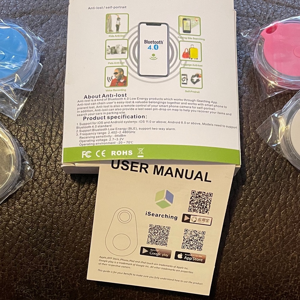 Dog tracking device, Bluetooth 4.0 standard